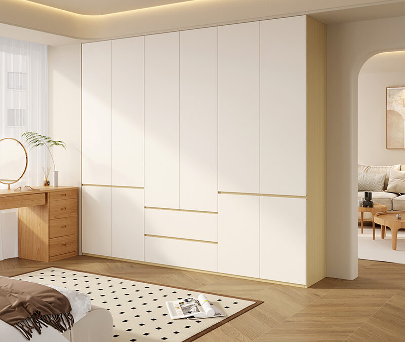 detachable lightweight panel wardrobe and desk for apartment renters